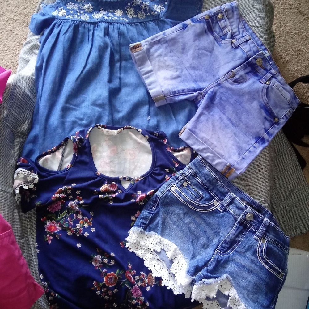6x-7 Demins & Cotton shirts, Dresses, Shorts